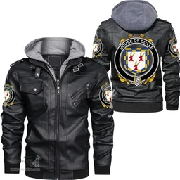 Irish House of DOYLE Coat of Arms Family Crest Ireland Leather Jacket Irish Jackets