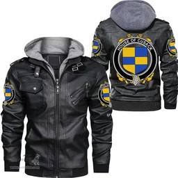 Irish House of CUSACK Coat of Arms Family Crest Ireland Leather Jacket Irish Jackets