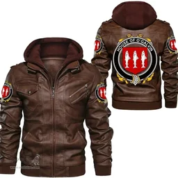 Irish House of O'GALVIN Coat of Arms Family Crest Ireland Leather Jacket Irish Jackets