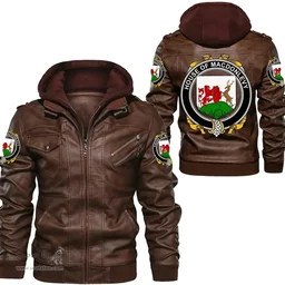 Irish House of MACDONLEVY Coat of Arms Family Crest Ireland Leather Jacket Irish Jackets
