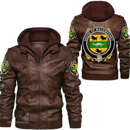 Irish House of MACSWEENEY Coat of Arms Family Crest Ireland Leather Jacket Irish Jackets