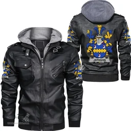 Irish Jephson Coat of Arms Family Crest Ireland Leather Jacket Irish Jackets