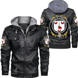 Irish House of O'MULLAN Coat of Arms Family Crest Ireland Leather Jacket Irish Jackets
