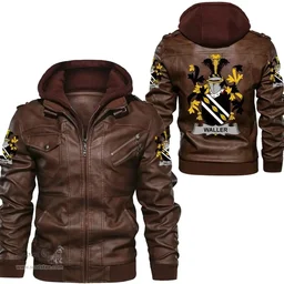 Irish Waller Coat of Arms Family Crest Ireland Leather Jacket Irish Jackets
