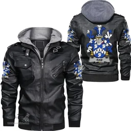 Irish Ram Coat of Arms Family Crest Ireland Leather Jacket Irish Jackets