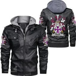 Irish Riggs Coat of Arms Family Crest Ireland Leather Jacket Irish Jackets