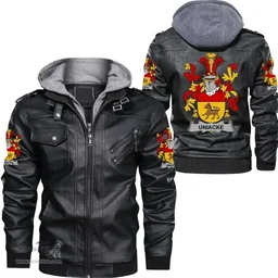 Irish Uniacke Coat of Arms Family Crest Ireland Leather Jacket Irish Jackets