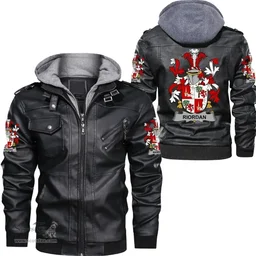 Irish Riordan or O'Rearden Coat of Arms Family Crest Ireland Leather Jacket Irish Jackets