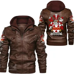 Irish Tankard Coat of Arms Family Crest Ireland Leather Jacket Irish Jackets