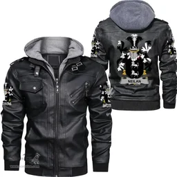 Irish Neilan or O'Neylan Coat of Arms Family Crest Ireland Leather Jacket Irish Jackets