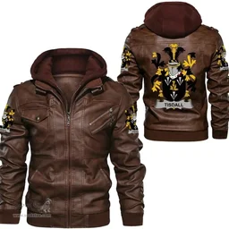 Irish Tisdall or Tisdale Coat of Arms Family Crest Ireland Leather Jacket Irish Jackets