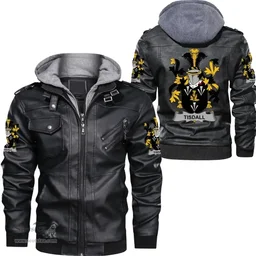 Irish Tisdall or Tisdale Coat of Arms Family Crest Ireland Leather Jacket Irish Jackets