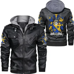 Irish Shea or O'Shee Coat of Arms Family Crest Ireland Leather Jacket Irish Jackets