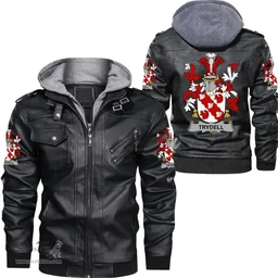 Irish Trydell Coat of Arms Family Crest Ireland Leather Jacket Irish Jackets