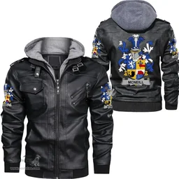 Irish Neill or McNeill Coat of Arms Family Crest Ireland Leather Jacket Irish Jackets