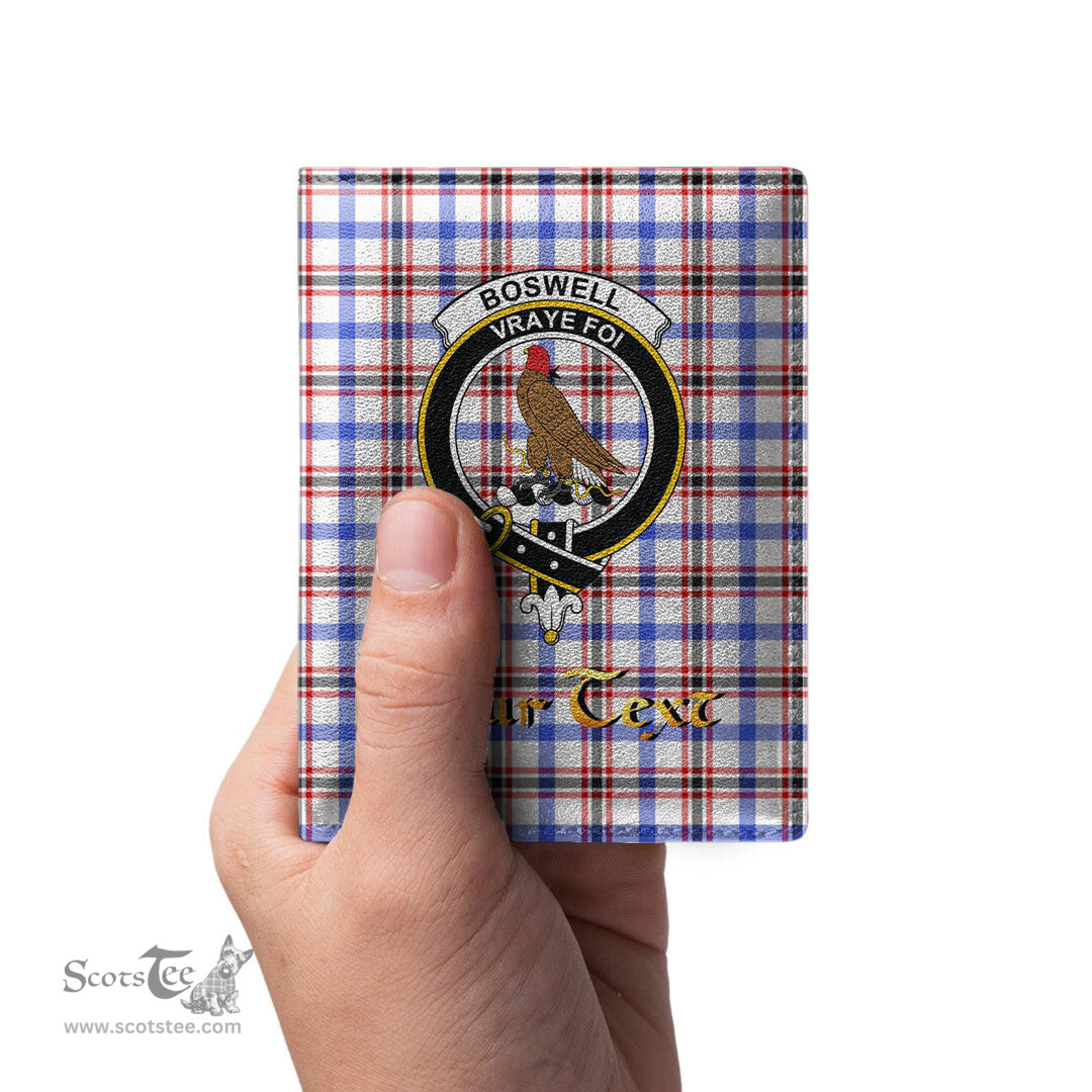Scottish Boswell Modern Clan Crest Tartan Mens Leather Wallet Tartan Wallet