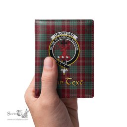 Scottish Crawford Modern Clan Crest Tartan Mens Leather Wallet Tartan Wallet