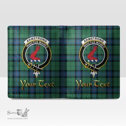 Scottish Armstrong Ancient Clan Crest Tartan Mens Leather Wallet Tartan Wallet