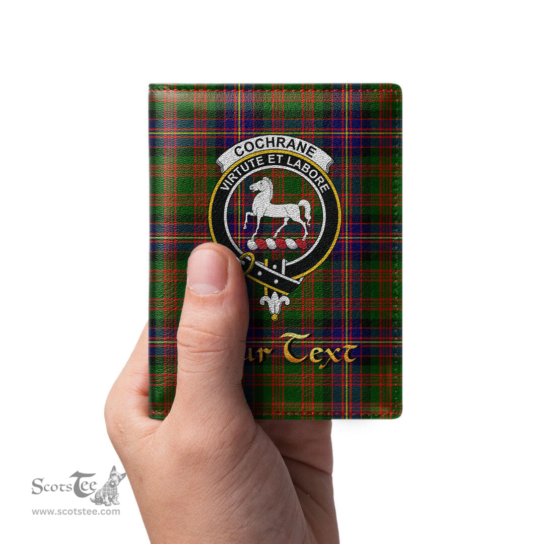 Scottish Cochrane Modern Clan Crest Tartan Mens Leather Wallet Tartan Wallet