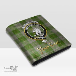 Scottish Cunningham Dress Green Dancers Clan Crest Tartan Mens Leather Wallet Tartan Wallet