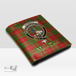 Scottish Burnett Ancient Clan Crest Tartan Mens Leather Wallet Tartan Wallet