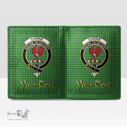 Scottish Currie Clan Crest Tartan Mens Leather Wallet Tartan Wallet