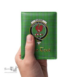 Scottish Currie Clan Crest Tartan Mens Leather Wallet Tartan Wallet