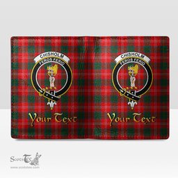 Scottish Chisholm Modern Clan Crest Tartan Mens Leather Wallet Tartan Wallet