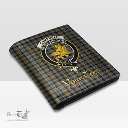 Scottish Campbell Argyll Weathered Clan Crest Tartan Mens Leather Wallet Tartan Wallet