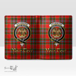 Scottish Drummond of Perth Clan Crest Tartan Mens Leather Wallet Tartan Wallet