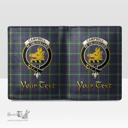 Scottish Campbell Argyll Modern Clan Crest Tartan Mens Leather Wallet Tartan Wallet