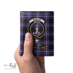 Scottish Dunlop Modern Clan Crest Tartan Mens Leather Wallet Tartan Wallet