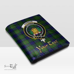 Scottish Dundas Modern Clan Crest Tartan Mens Leather Wallet Tartan Wallet