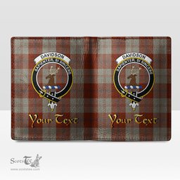 Scottish Davidson Dress Dancers Clan Crest Tartan Mens Leather Wallet Tartan Wallet