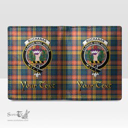 Scottish Buchanan Ancient Clan Crest Tartan Mens Leather Wallet Tartan Wallet