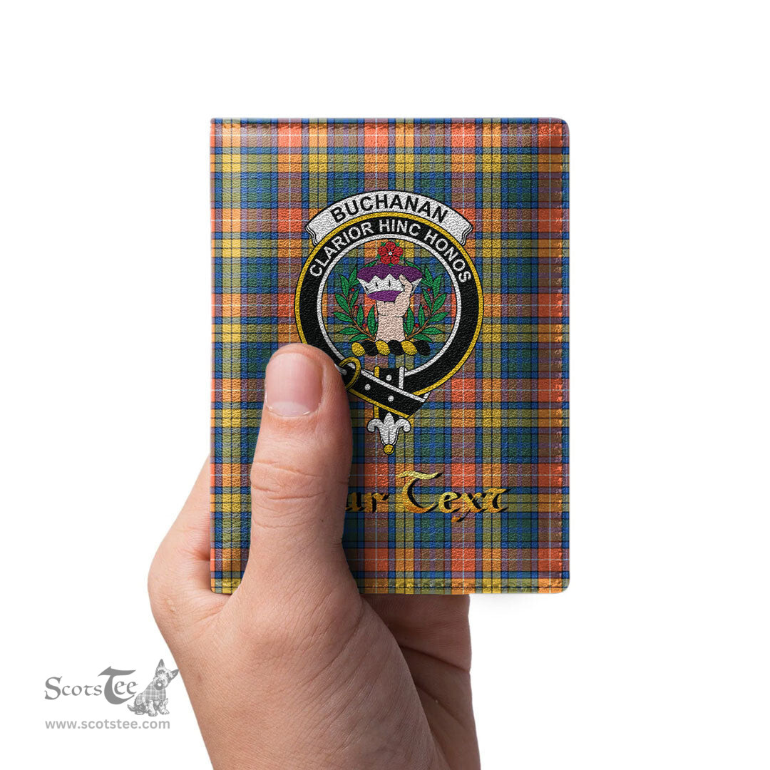 Scottish Buchanan Ancient Clan Crest Tartan Mens Leather Wallet Tartan Wallet