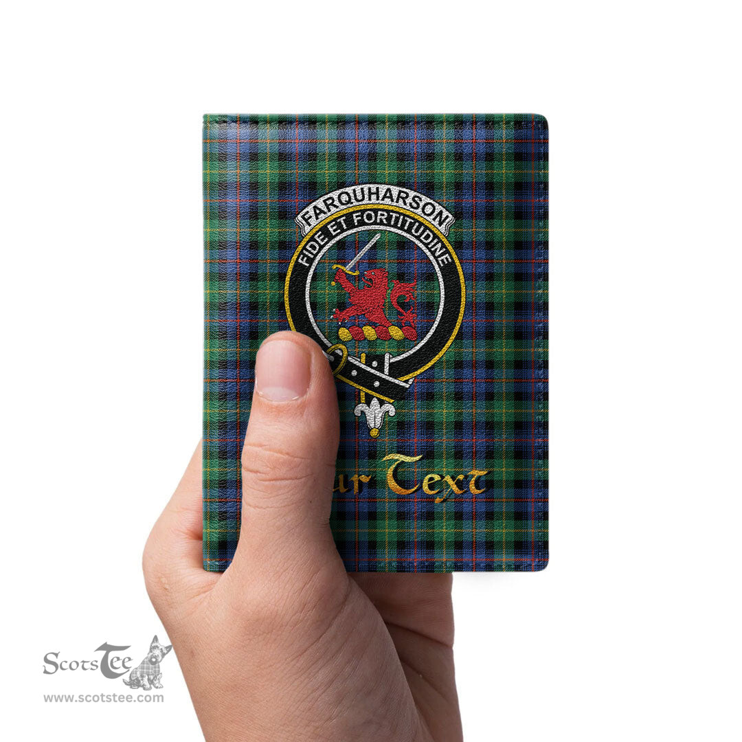 Scottish Farquharson Ancient Clan Crest Tartan Mens Leather Wallet Tartan Wallet