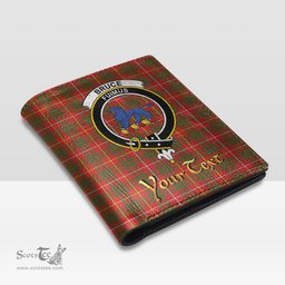 Scottish Bruce Modern Clan Crest Tartan Mens Leather Wallet Tartan Wallet
