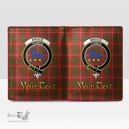 Scottish Bruce Modern Clan Crest Tartan Mens Leather Wallet Tartan Wallet
