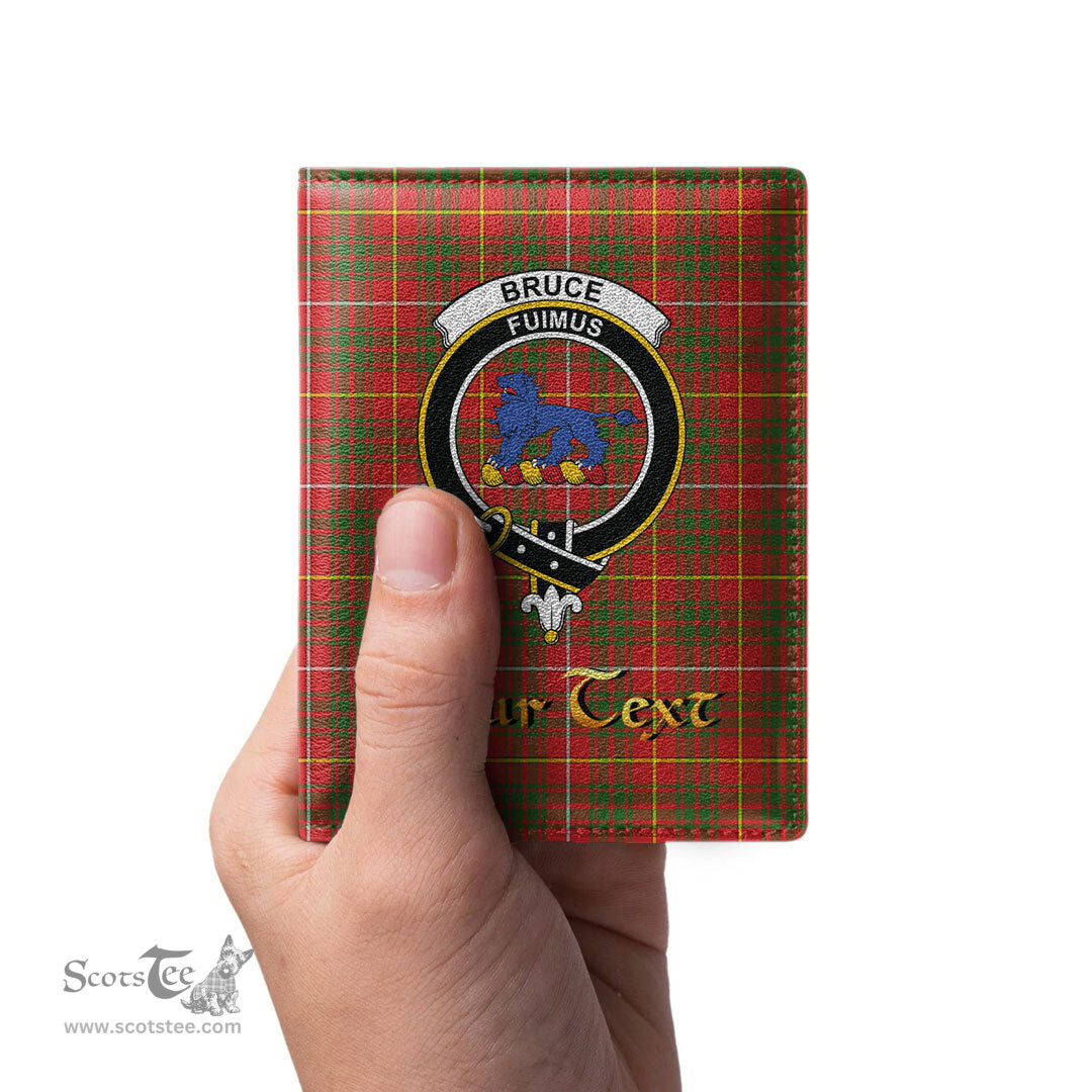 Scottish Bruce Modern Clan Crest Tartan Mens Leather Wallet Tartan Wallet