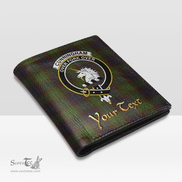 Scottish Cunningham Hunting Modern Clan Crest Tartan Mens Leather Wallet Tartan Wallet