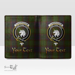 Scottish Cunningham Hunting Modern Clan Crest Tartan Mens Leather Wallet Tartan Wallet