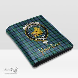 Scottish Campbell of Cawdor Ancient Clan Crest Tartan Mens Leather Wallet Tartan Wallet
