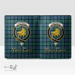Scottish Campbell of Cawdor Ancient Clan Crest Tartan Mens Leather Wallet Tartan Wallet