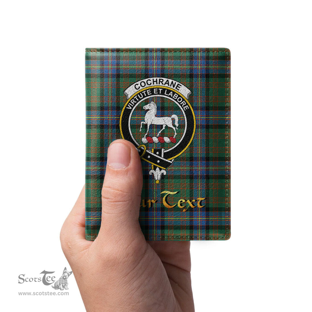 Scottish Cochrane Ancient Clan Crest Tartan Mens Leather Wallet Tartan Wallet
