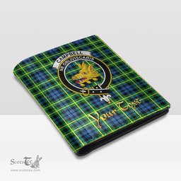 Scottish Campbell of Breadalbane Ancient Clan Crest Tartan Mens Leather Wallet Tartan Wallet