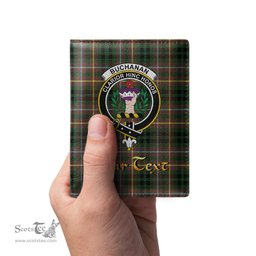 Scottish Buchanan Hunting Clan Crest Tartan Mens Leather Wallet Tartan Wallet