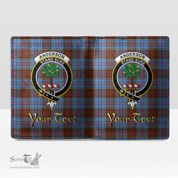 Scottish Anderson Modern Clan Crest Tartan Mens Leather Wallet Tartan Wallet