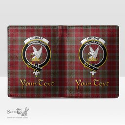 Scottish Lindsay Weathered Clan Crest Tartan Mens Leather Wallet Tartan Wallet