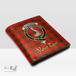 Scottish MacQuarrie Modern Clan Crest Tartan Mens Leather Wallet Tartan Wallet
